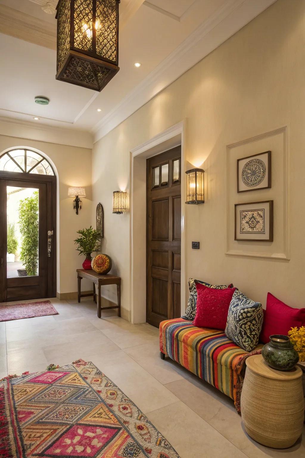 A balanced palette establishes an inviting atmosphere.