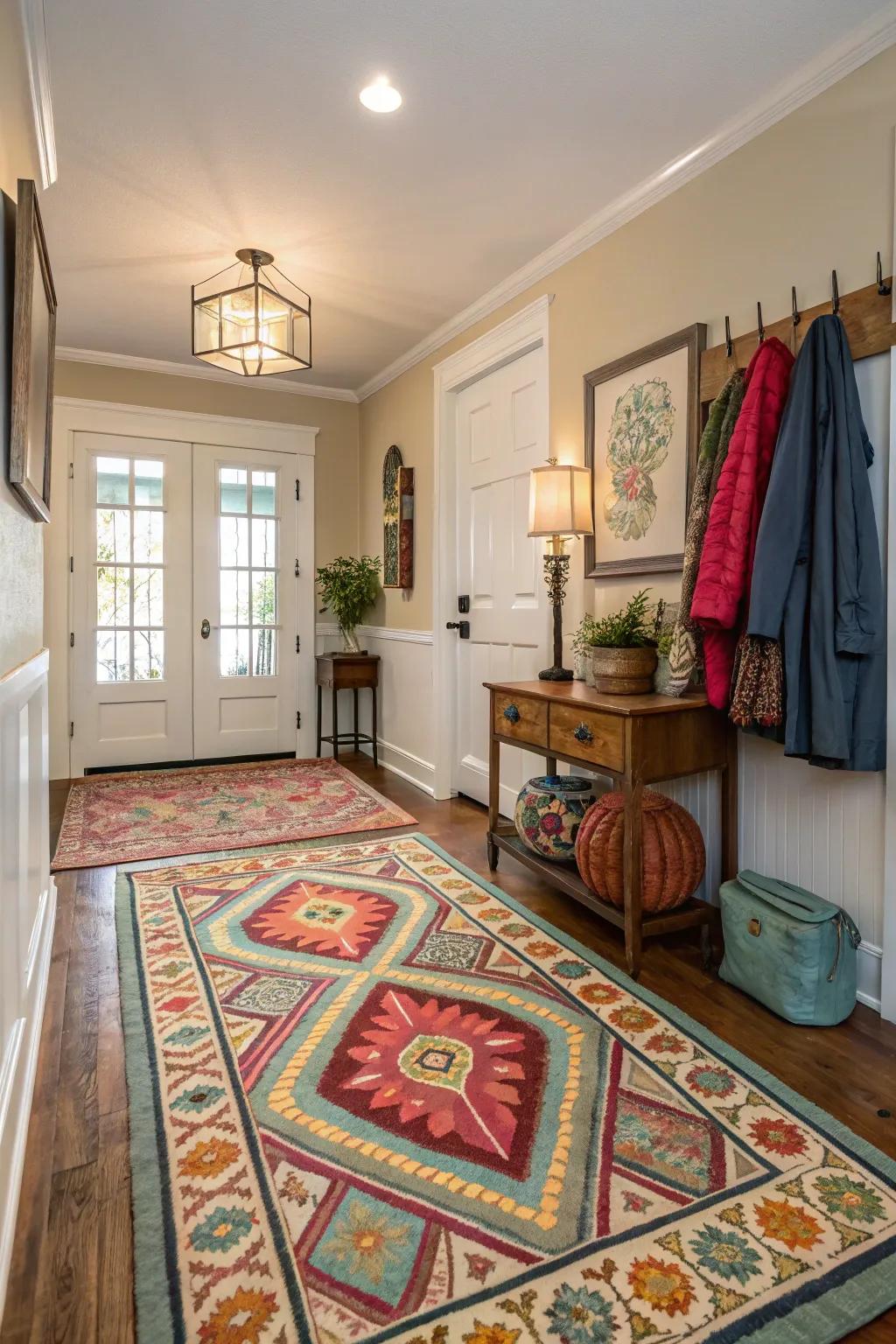 A good floor covering defines and enhances your entryway.