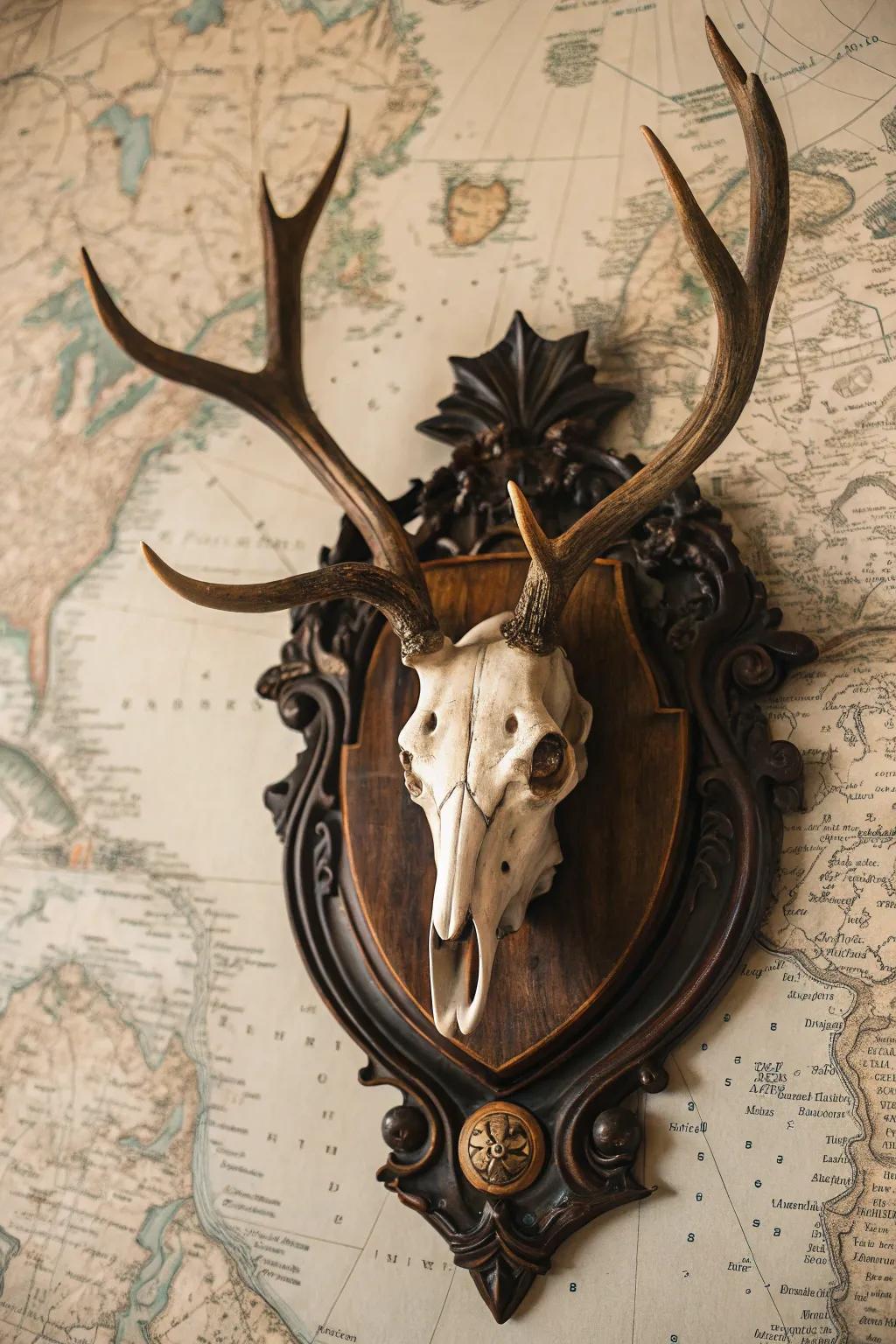 Historical cartographs contribute personality and intrigue.
