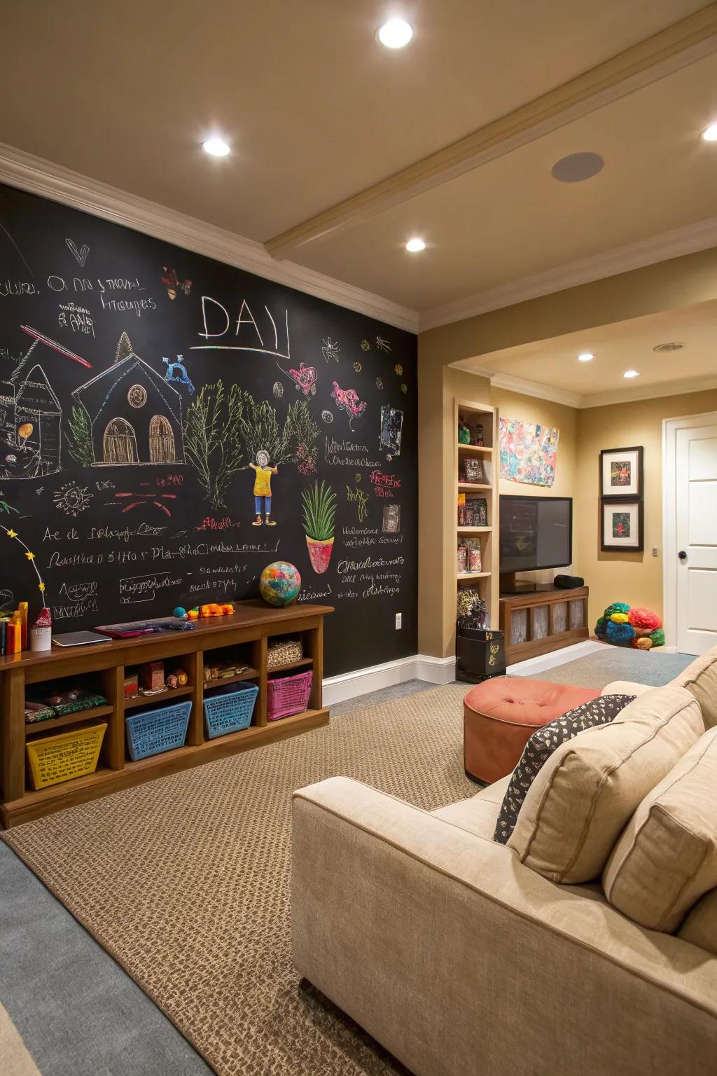 A wall that welcomes creativity and interaction.