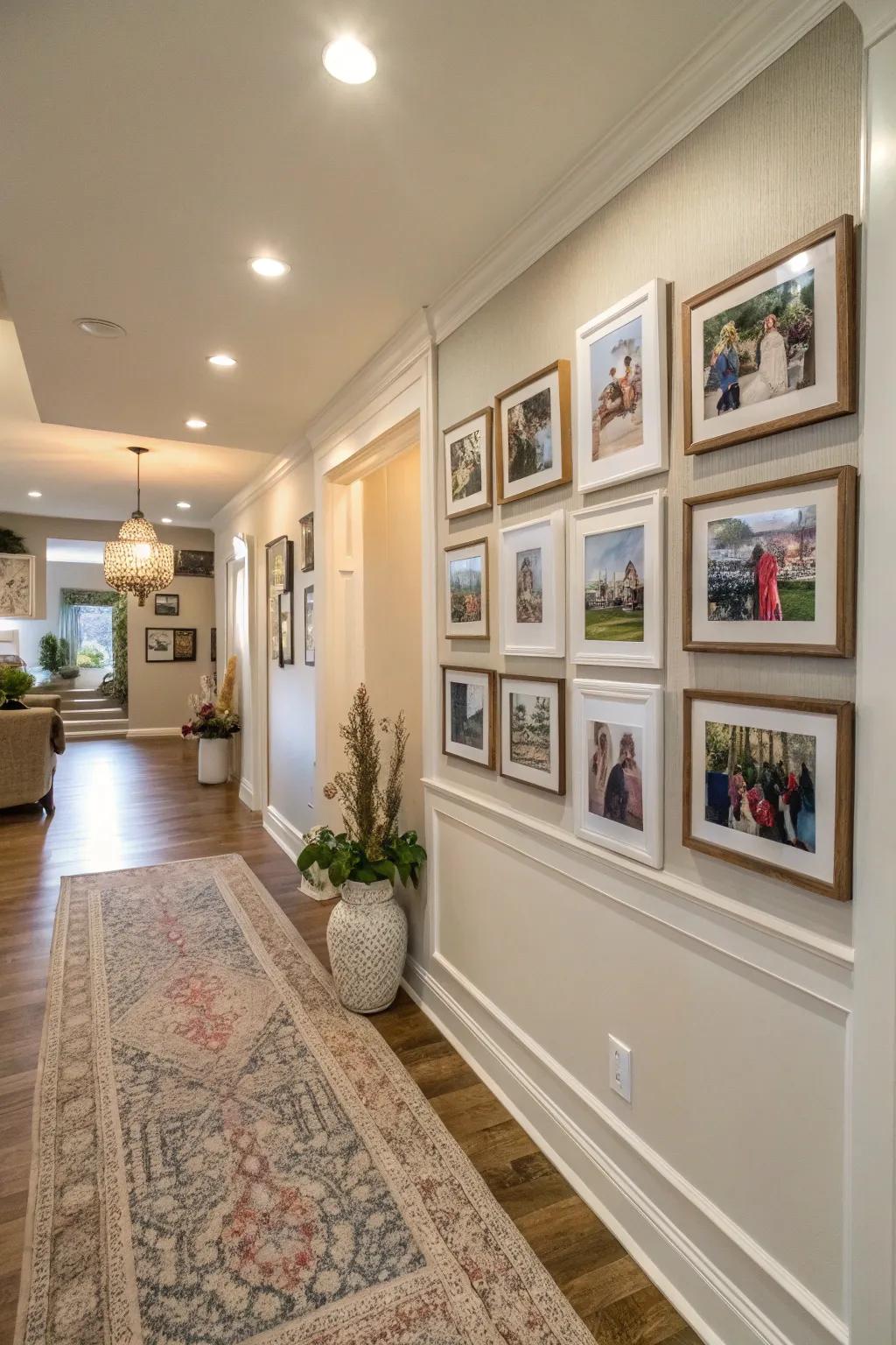 Hallways that are visual representations of a family's memories.