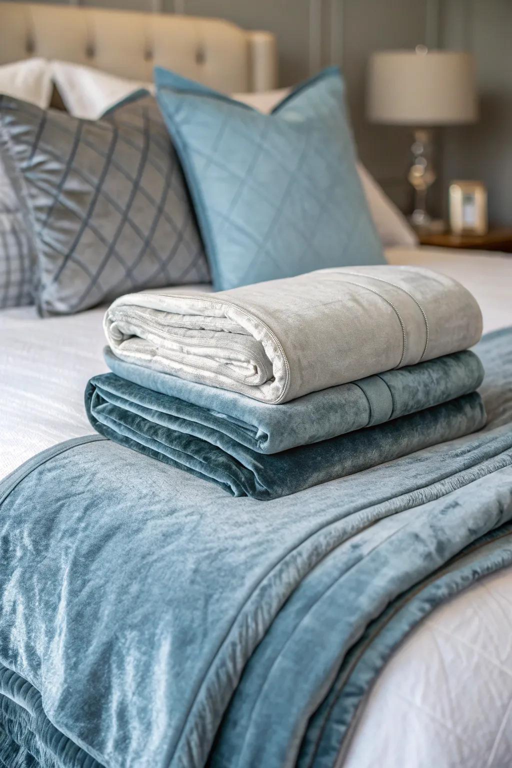 Unexpected fabric combinations add a unique touch.