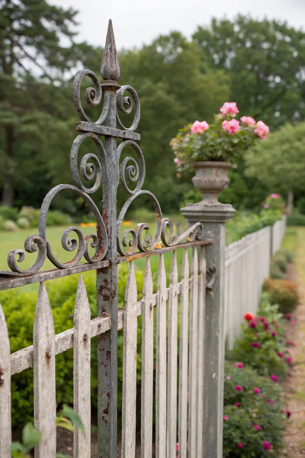 Iron toppers add elegance and security to your fence.