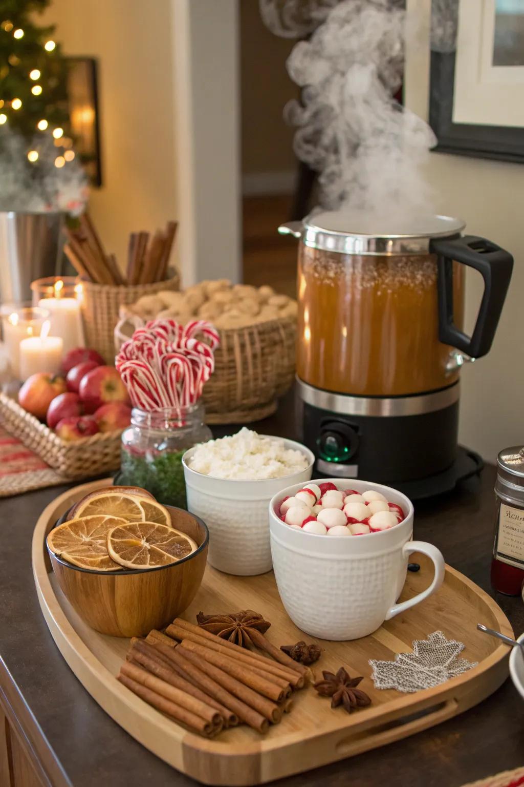 Enjoying spiced cider is a beautiful addition at any autumn gathering.