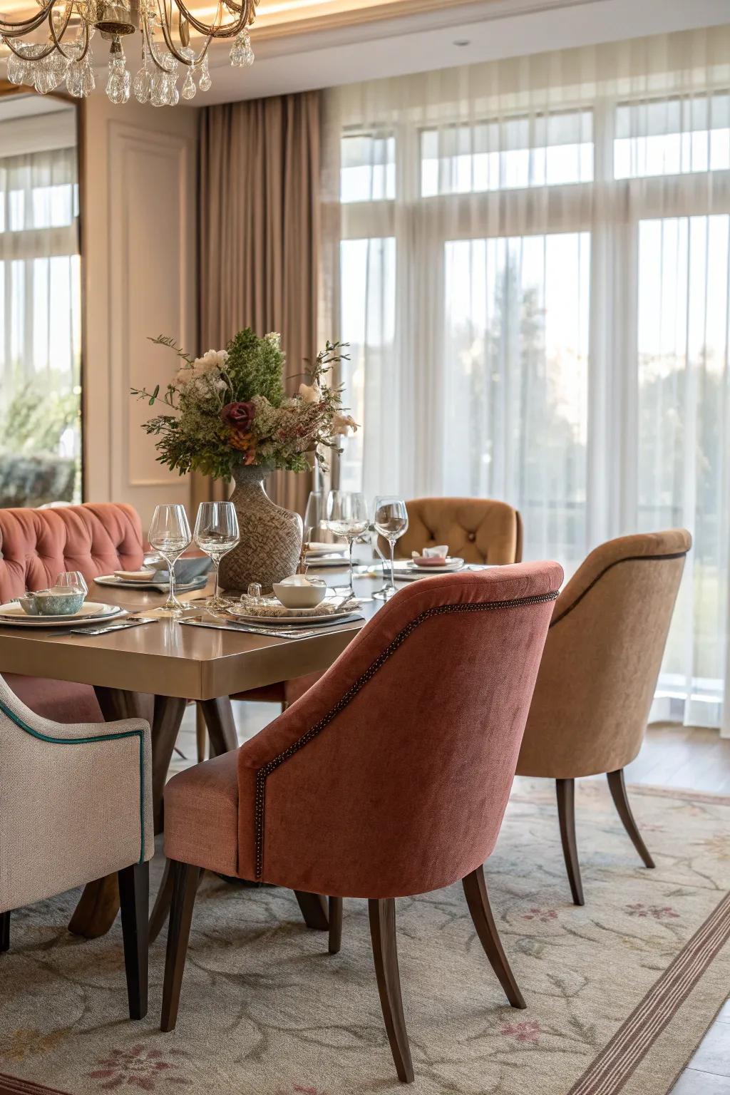 Having seating that is comfortable turns every meal into an experience of luxury.