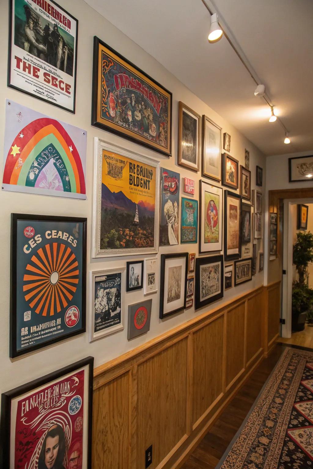 Eclectic wall art adds personality to your room.