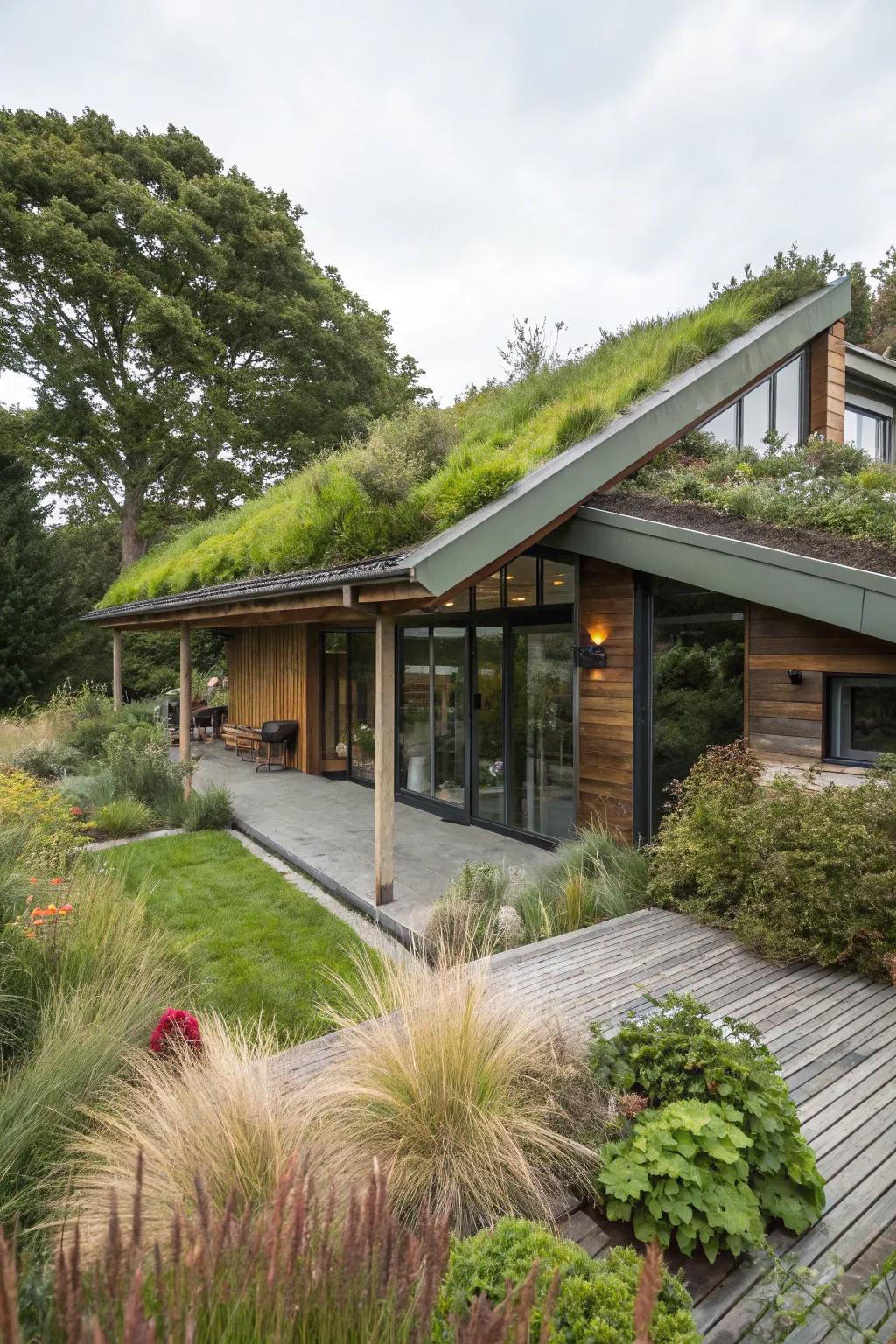 A floral canopy bringing nature to the dwelling.