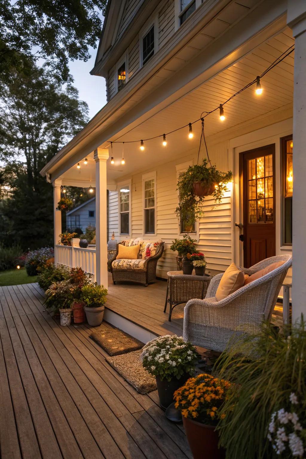Ensure your entrance is warm and inviting.