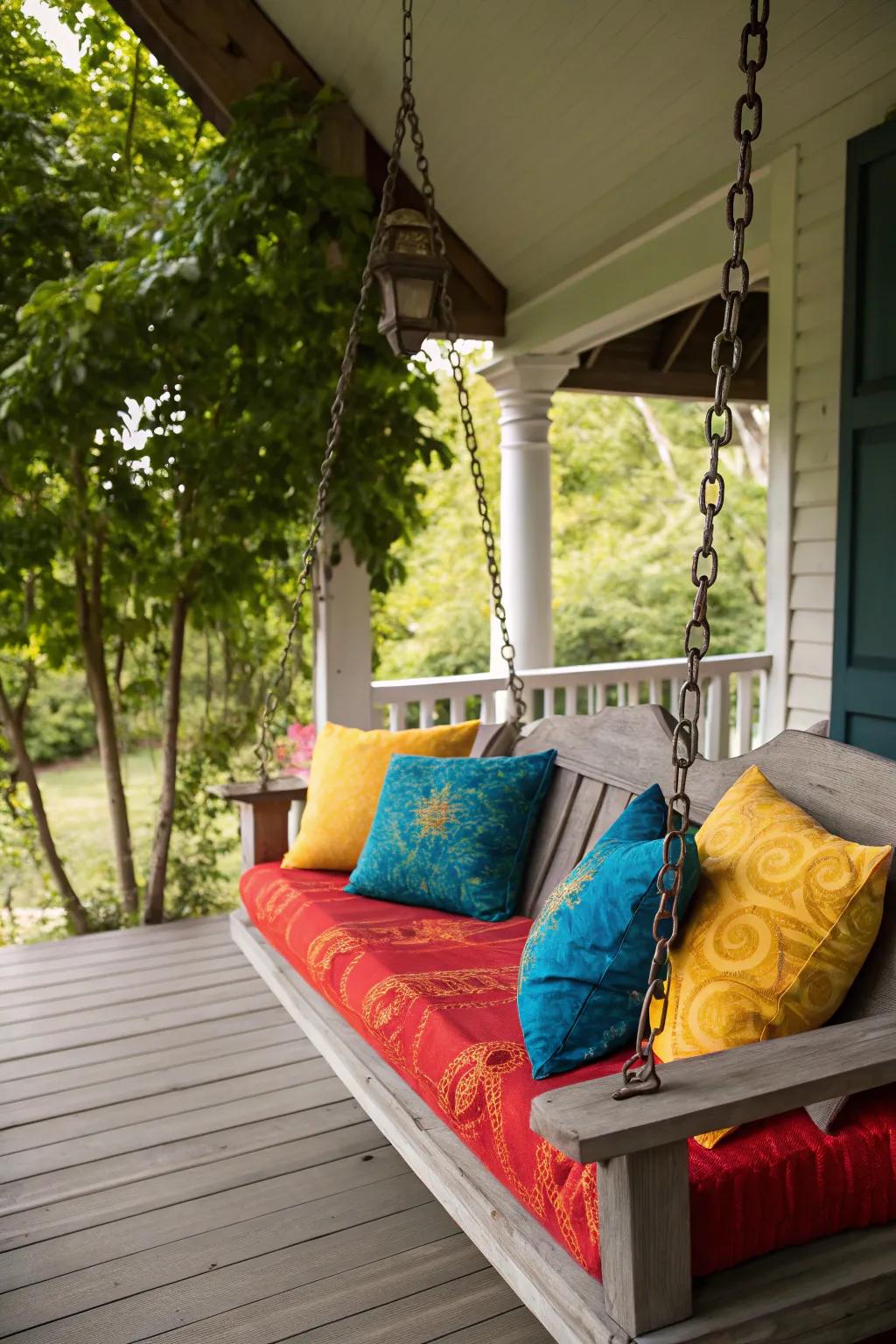 Introduce a vibrant palette with lively accents.