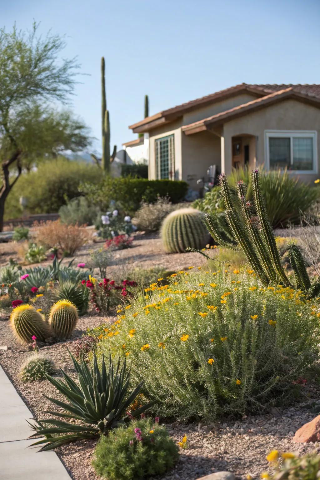 Local plants thrive with less water and upkeep.