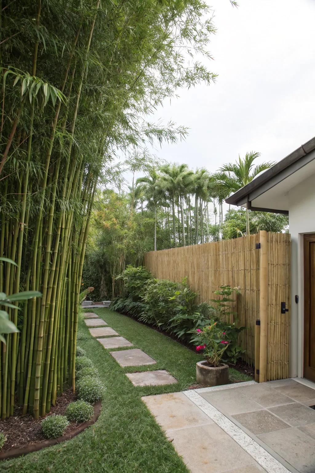 Cane partitions offer a dash of the tropics through rapid-developing seclusion.