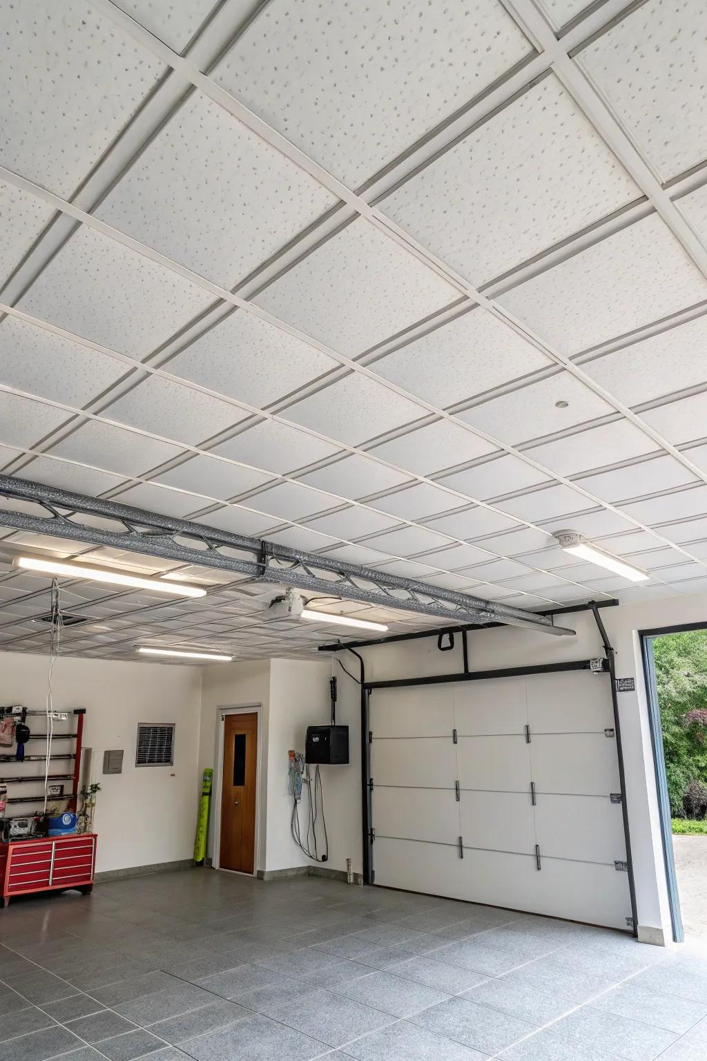 Demountable ceiling segments enable hassle-free maintenance and upgrades.
