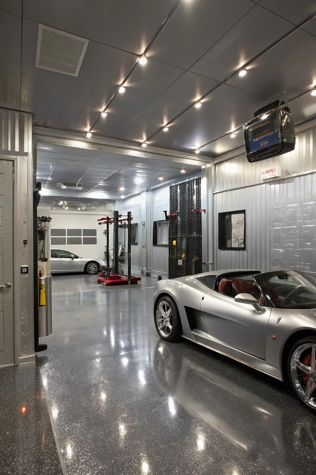 Modern metallic elements add a sense of opulence.