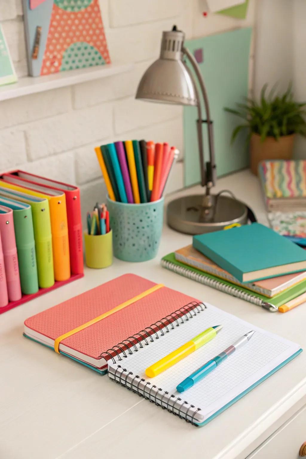 A writing set that brings color and organization to any workspace.