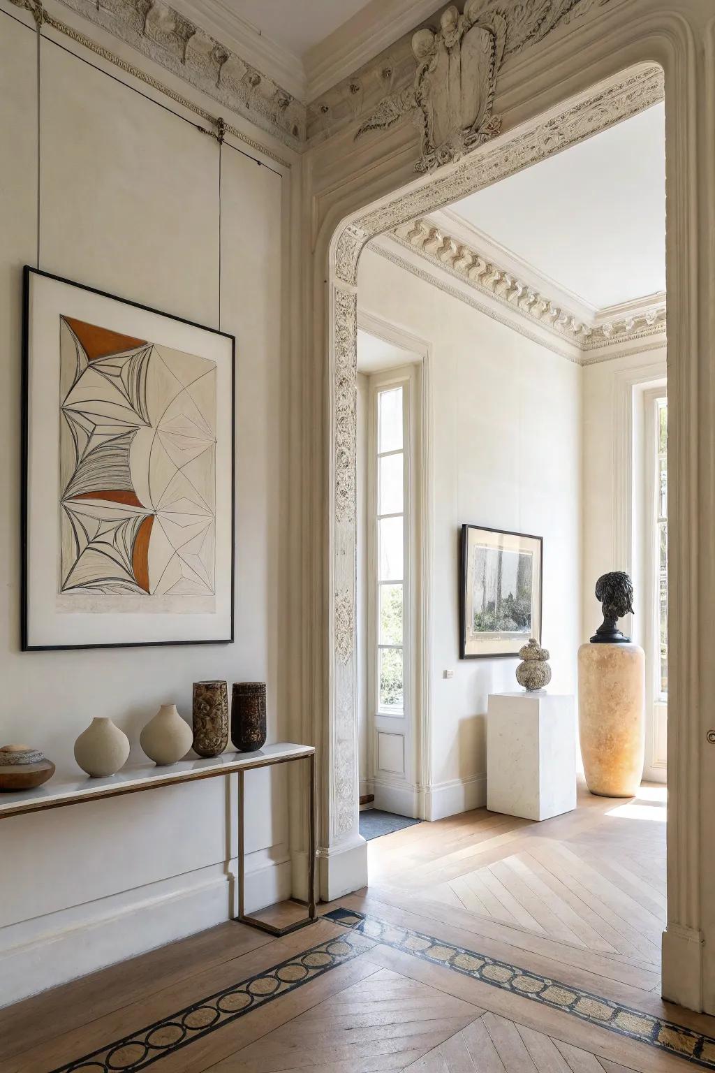Minimalist decor, where simplicity makes a statement.