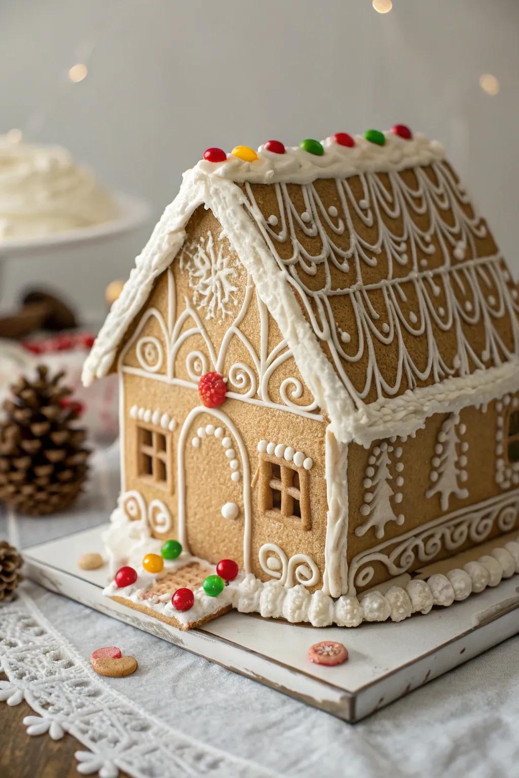 Victorian gingerbread house displaying historical elegance.