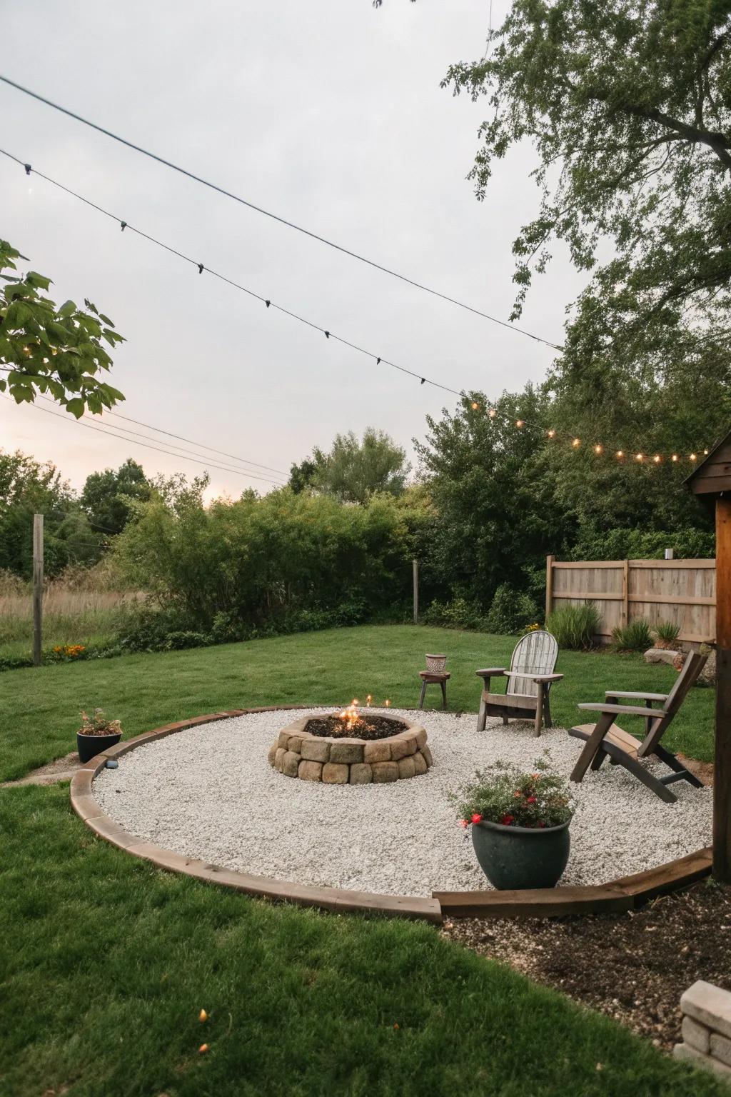 Small stone rocks offer a cost-effective solution with great aesthetics.