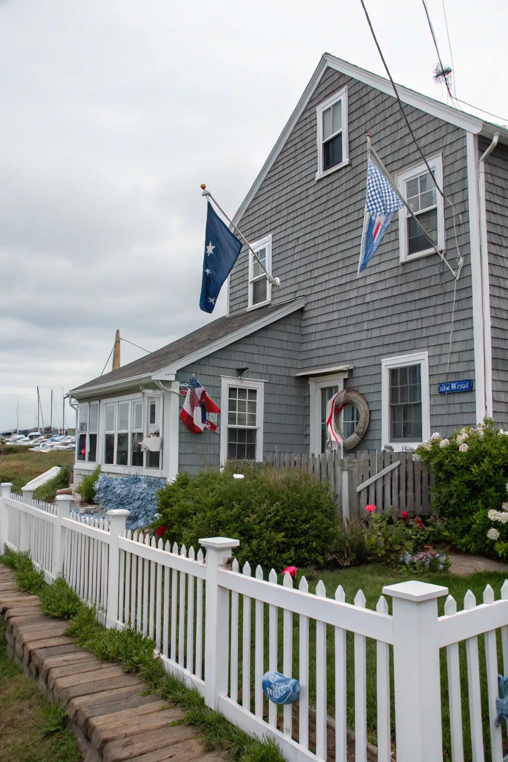 Seaside charm with graphite shiplap.