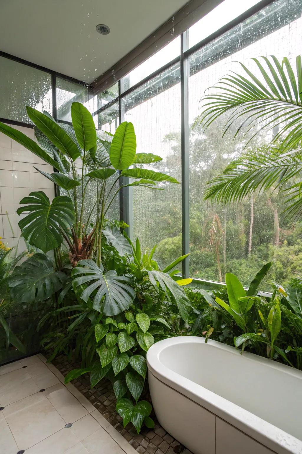 Harness bathroom humidity to support a lush, tropical grow room.
