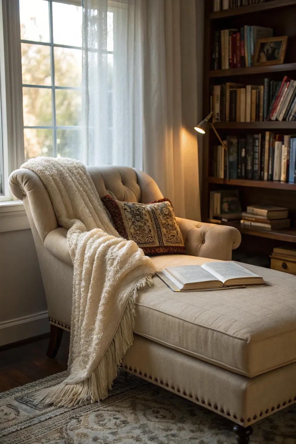 A sleeper chaise that adds elegance and versatility to your decor.