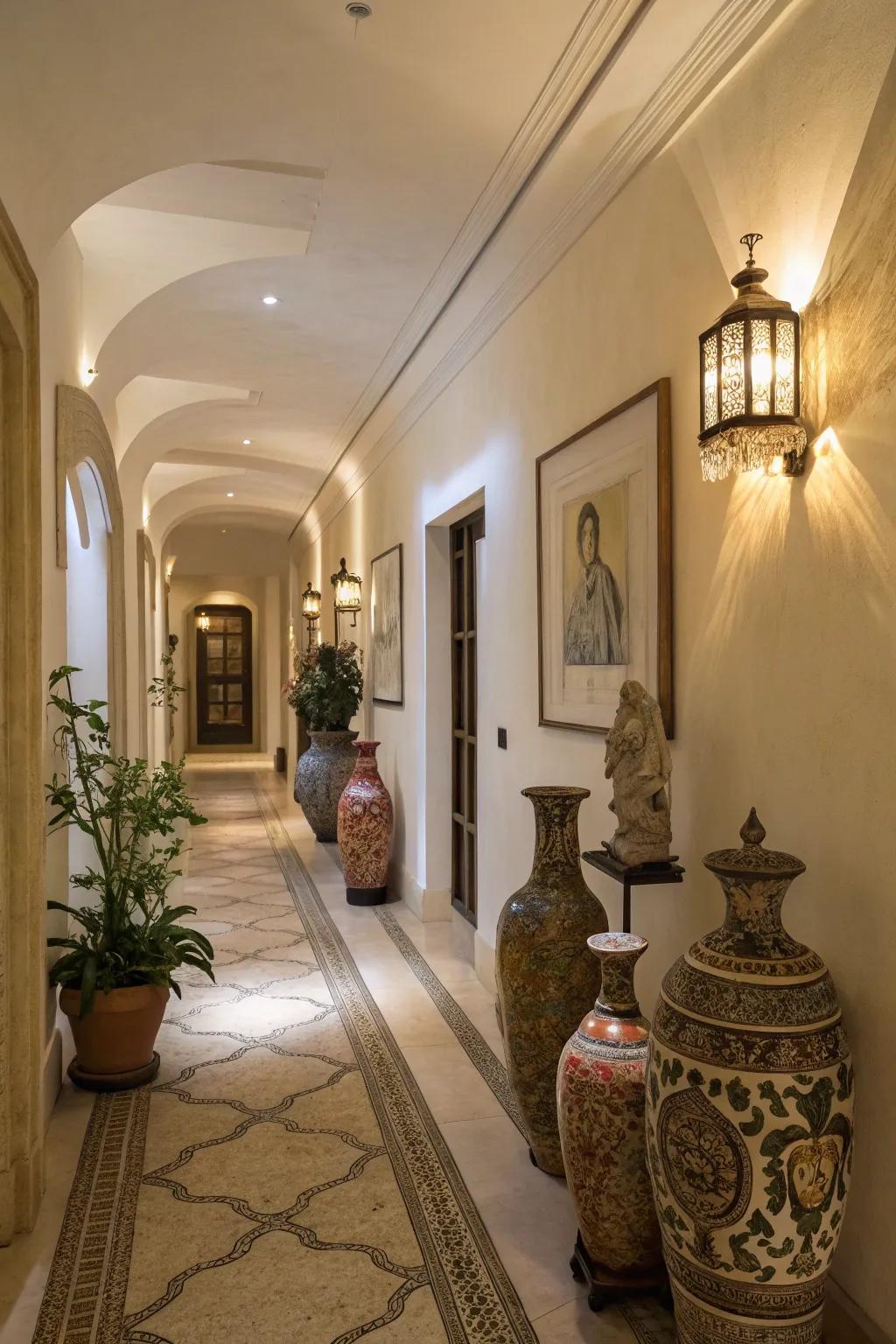 Decorative accessories add a personal touch to your hallway.