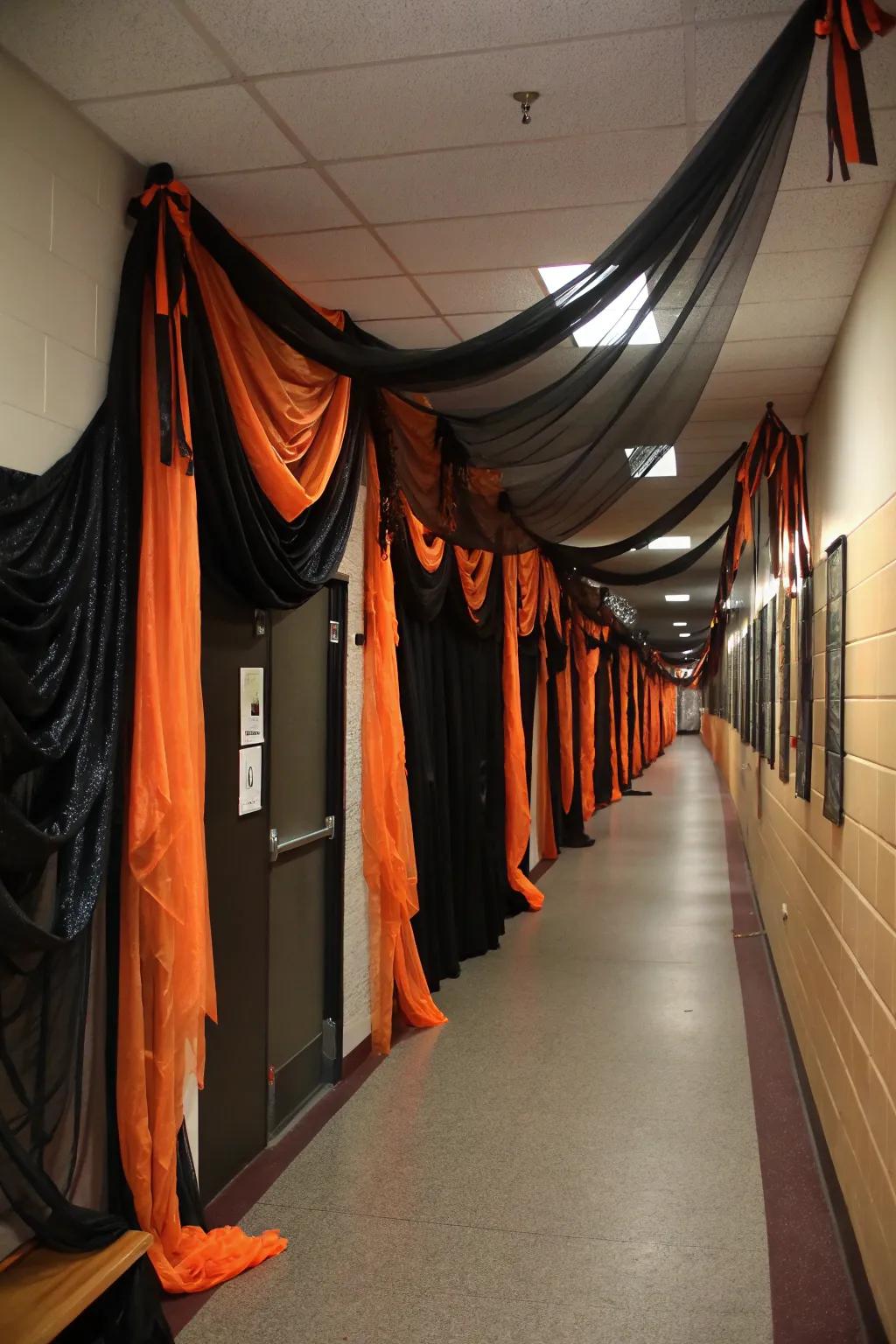 Dark and orange establish the ideal All Hallows' Eve tone.