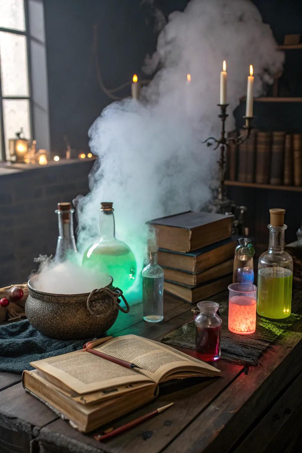 Enchant guests using an enchanted elixir display.