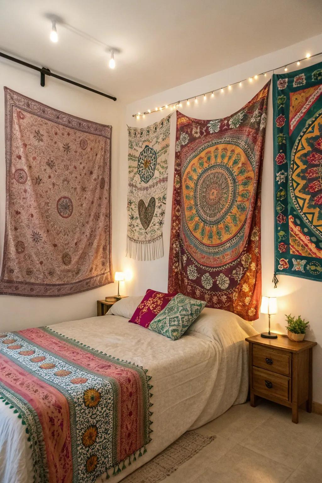 Textile wall hangings add texture and warmth to your decor.