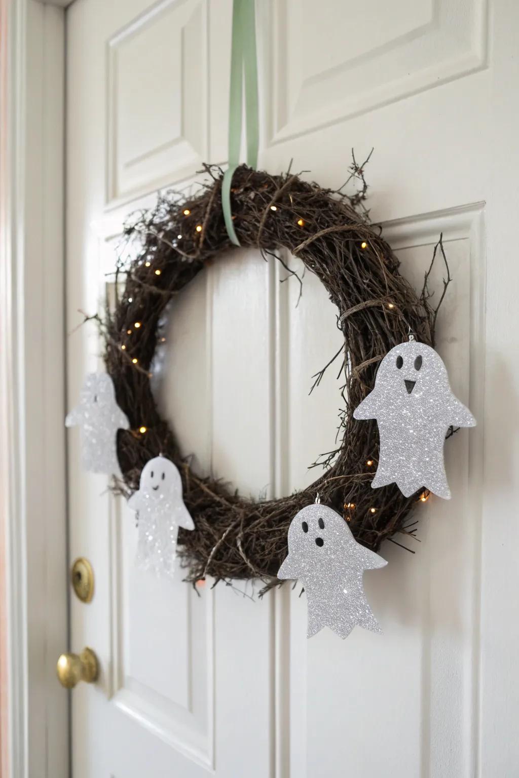 Specters contribute a shimmering impression to your Halloween decor.