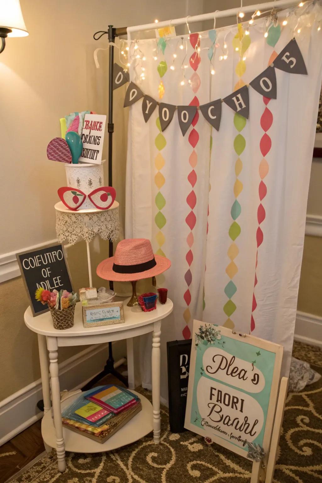 An entertaining snapshot station for preserving celebration memories.