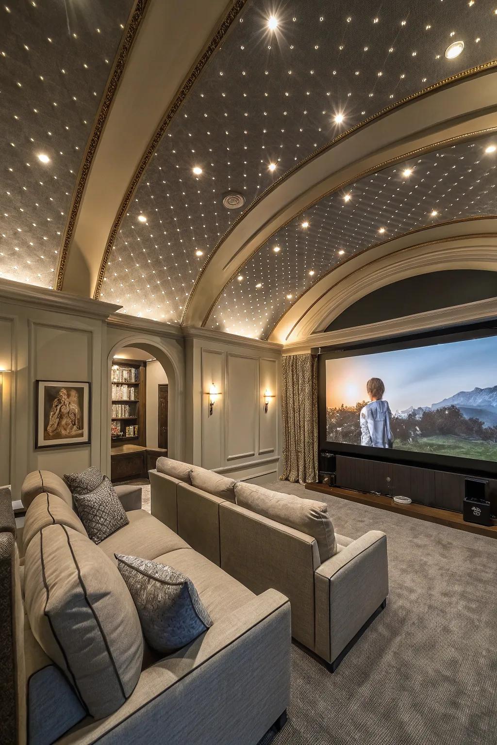 Unite panache and acoustics through curvilinear blueprints.