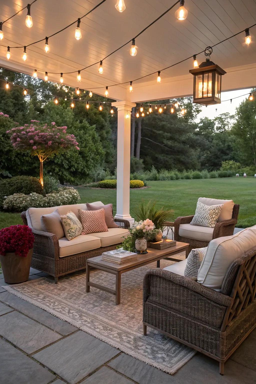 An outdoor living space that naturally extends the home.