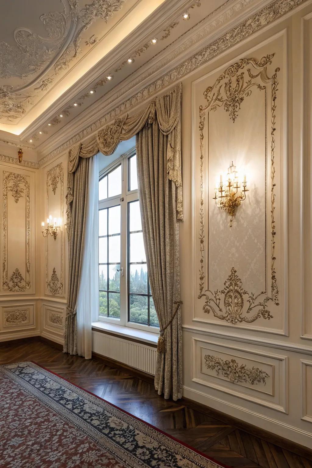 Architectural components contribute refinement and sophistication to any wall.