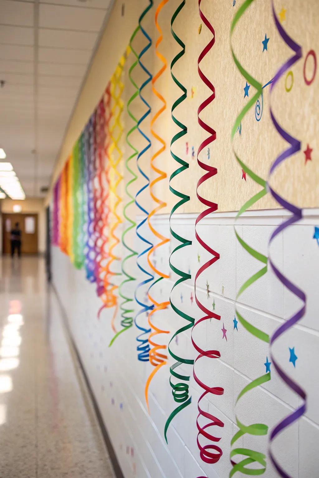 Transform ribbons into wall art using imaginative designs.