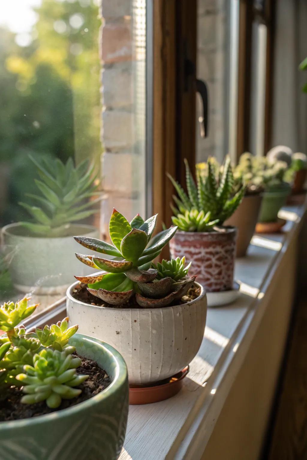 A windowsill garden brings life and vibrancy to your home.