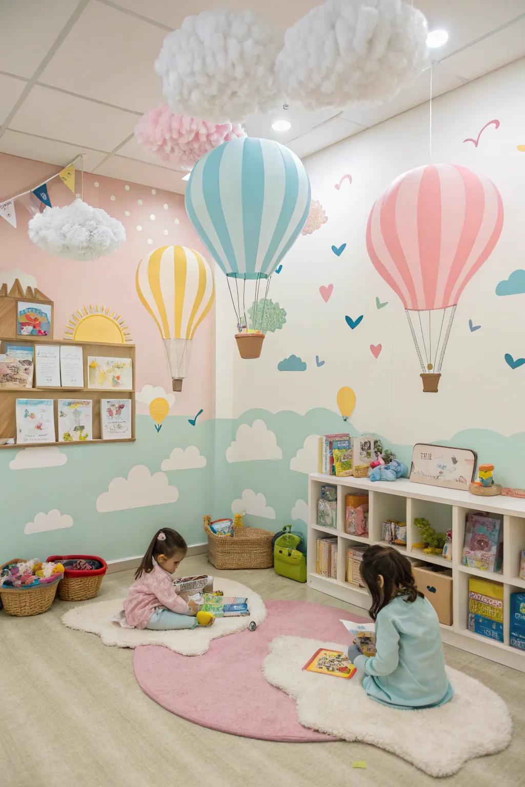 An inspiring hot air balloon theme that sparks dreams and adventures.