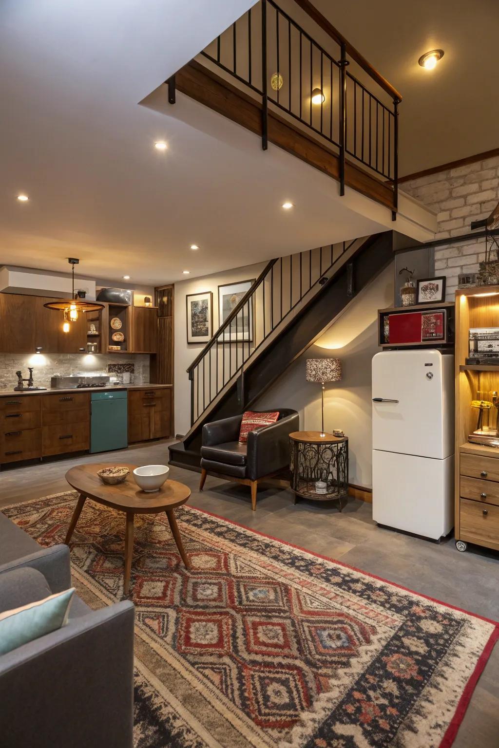 Combine retro elements with modern design for a unique and stylish house.