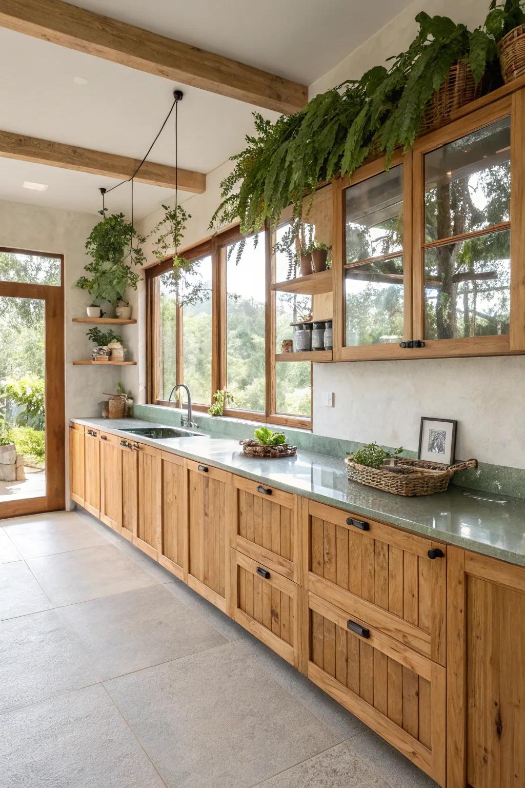Earth-friendly finishes encourage a sustainable way of life while enhancing kitchen aesthetics.