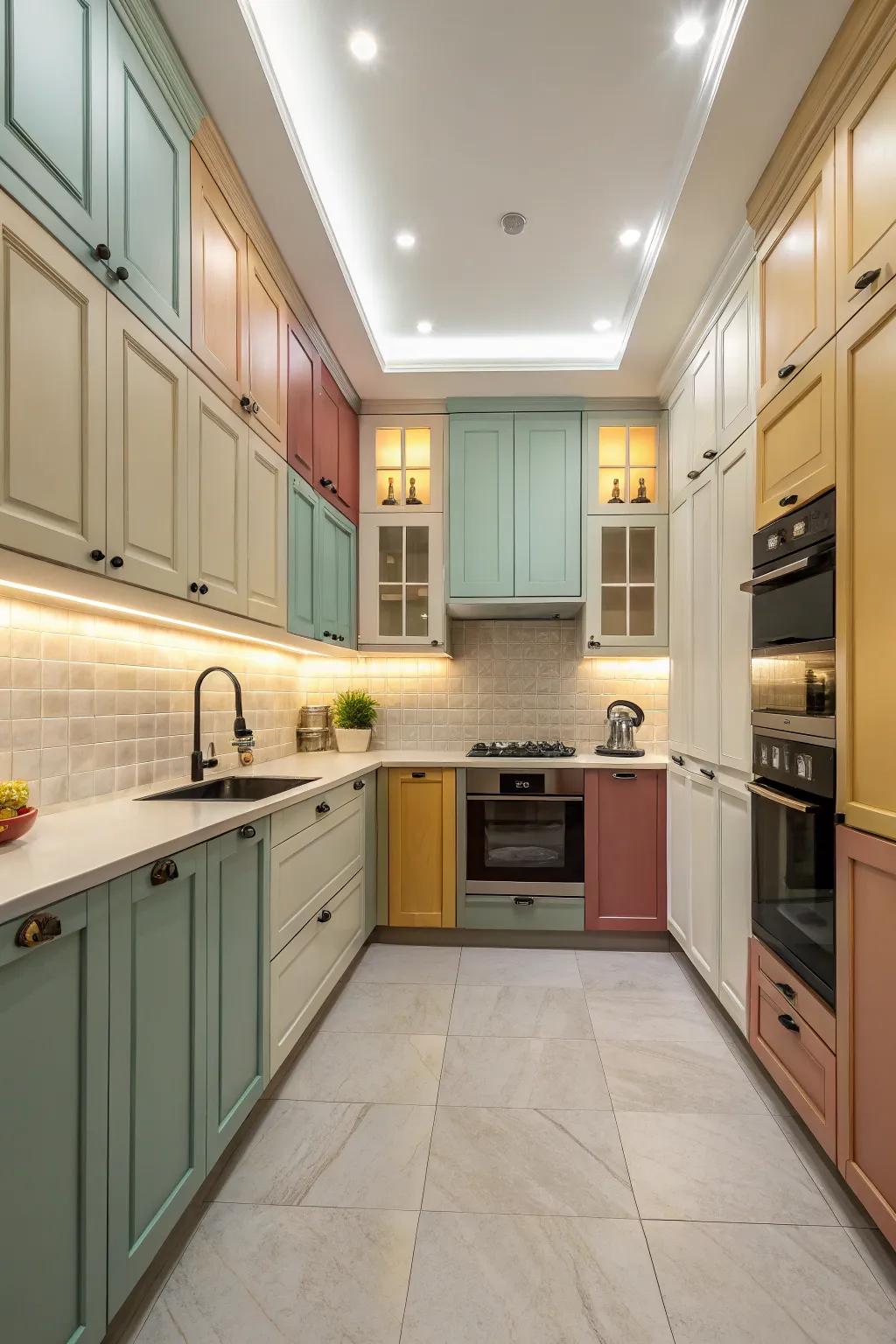 Color-coordinated paneling fosters unity and harmony.