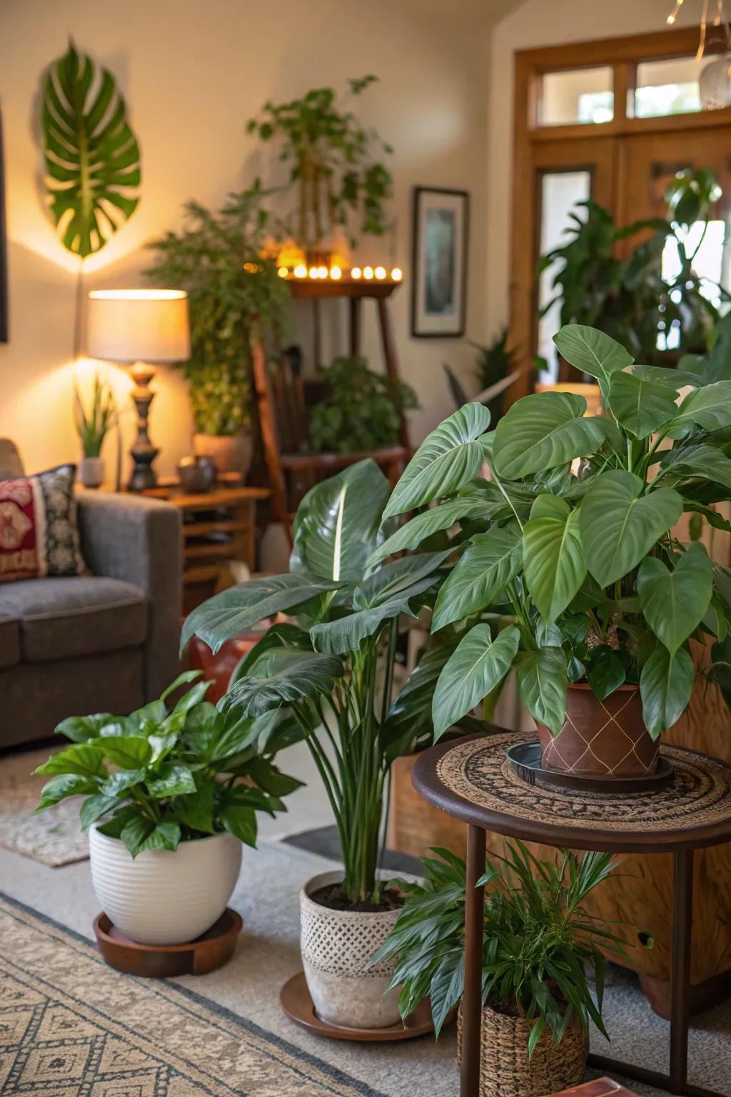 Greenery brings freshness and vibrancy.