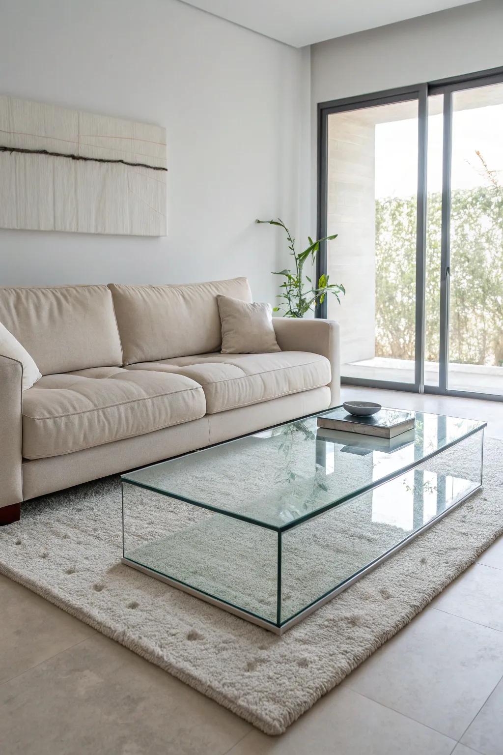 Sleek and modern understated couch.