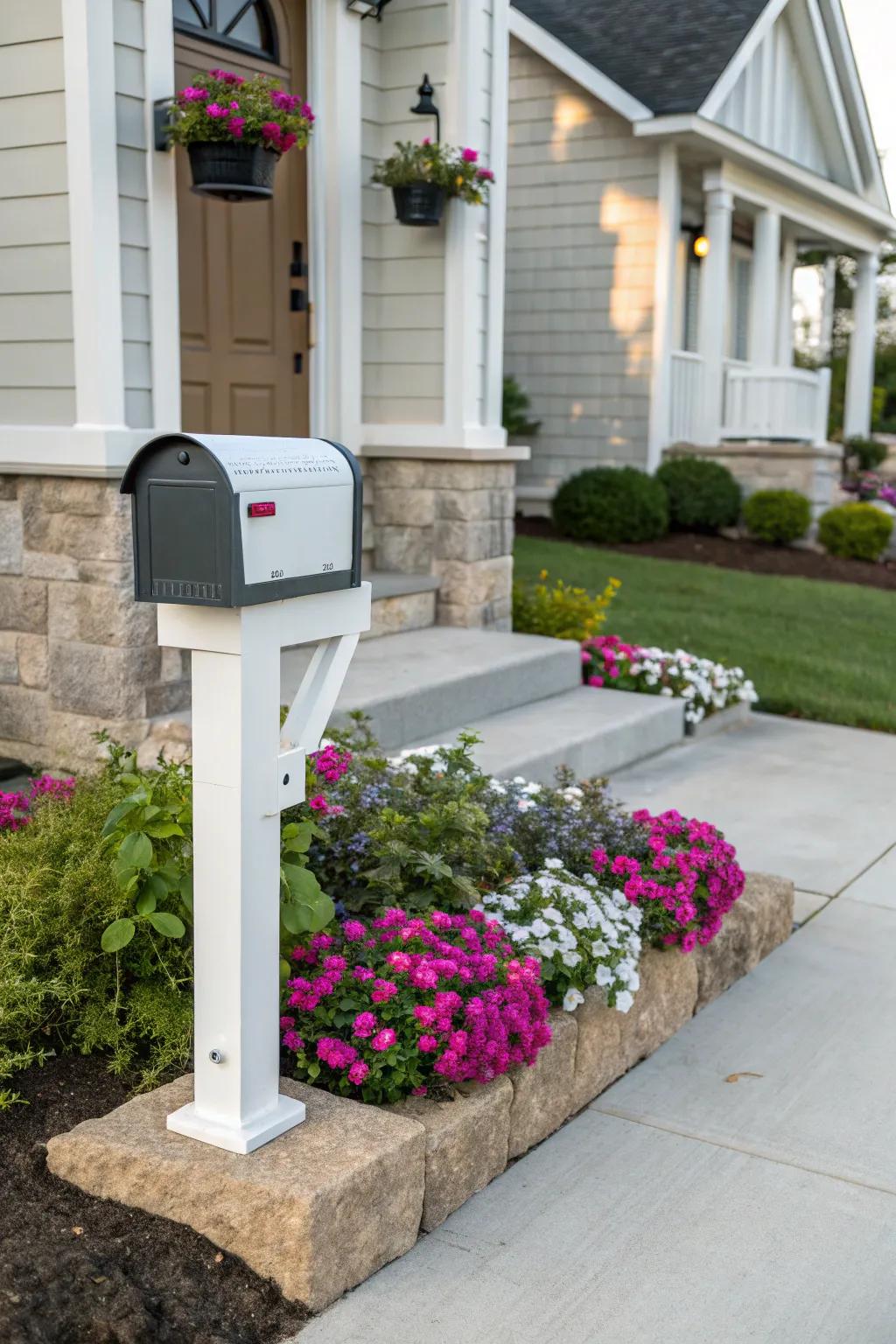 A mailbox revamp can enrich the overall look of your flower bed.