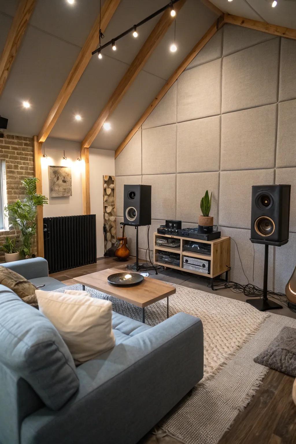 Enjoy your favorite music in a dedicated haven with top-notch sound quality.