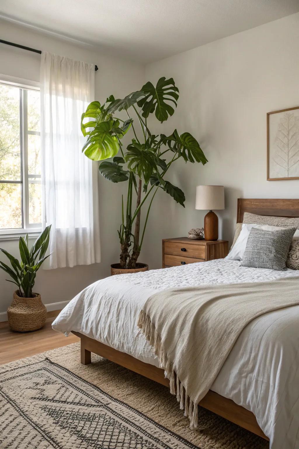 A hint of verdure infuses vitality and equilibrium into the area.