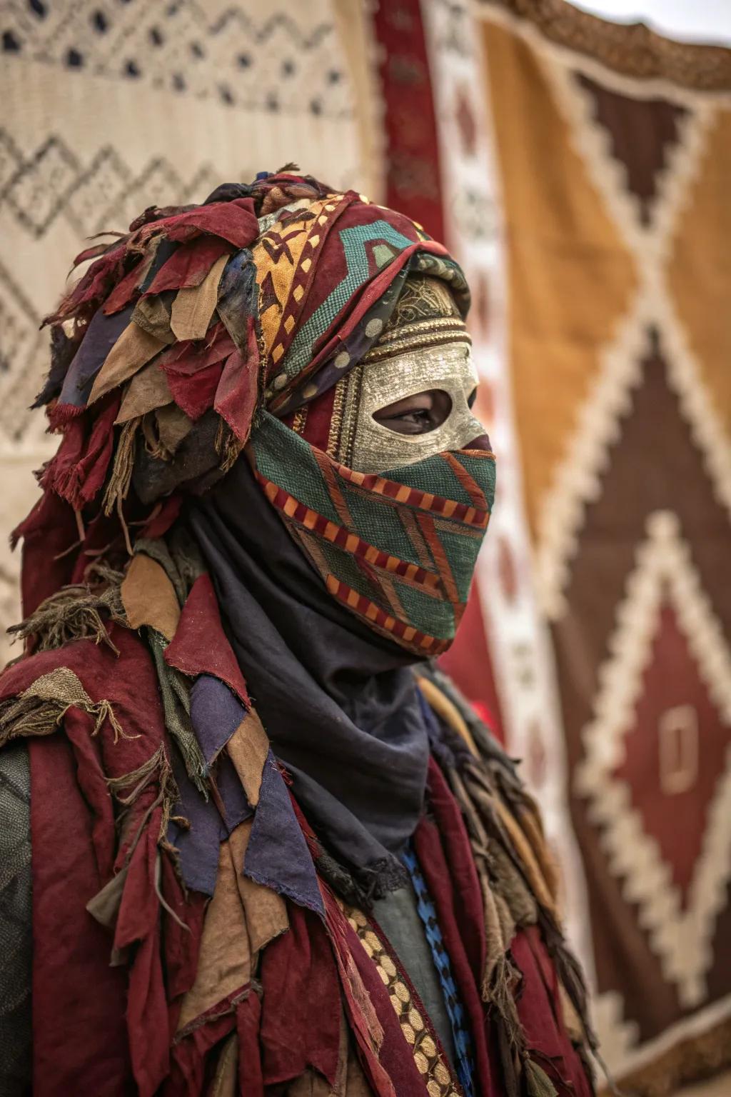 Textured fabrics add depth and richness to veil designs.