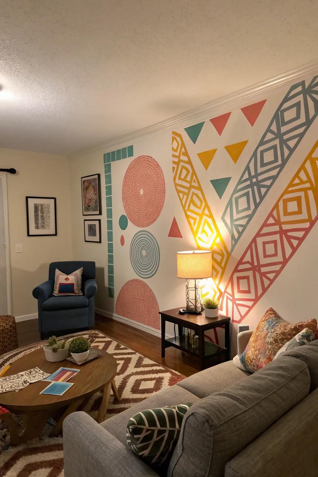 Freehand visuals personalize your area with imagination.