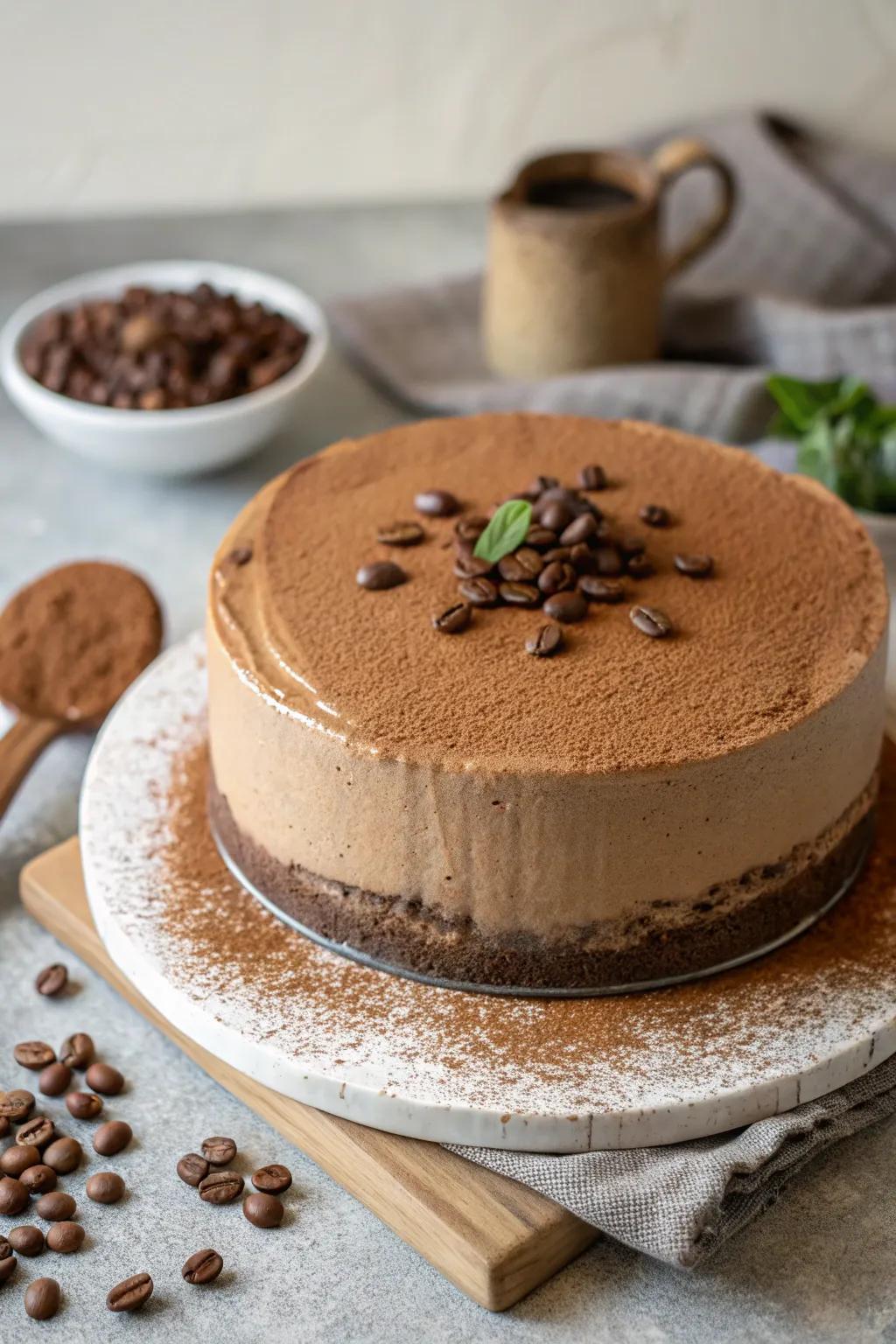 Espresso powder adds aroma and flavor to a