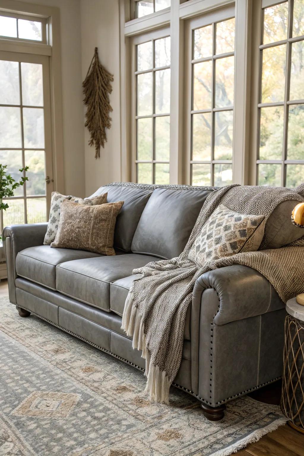 Stratified textures cultivating profundity and intrigue in a contemporary lounge.
