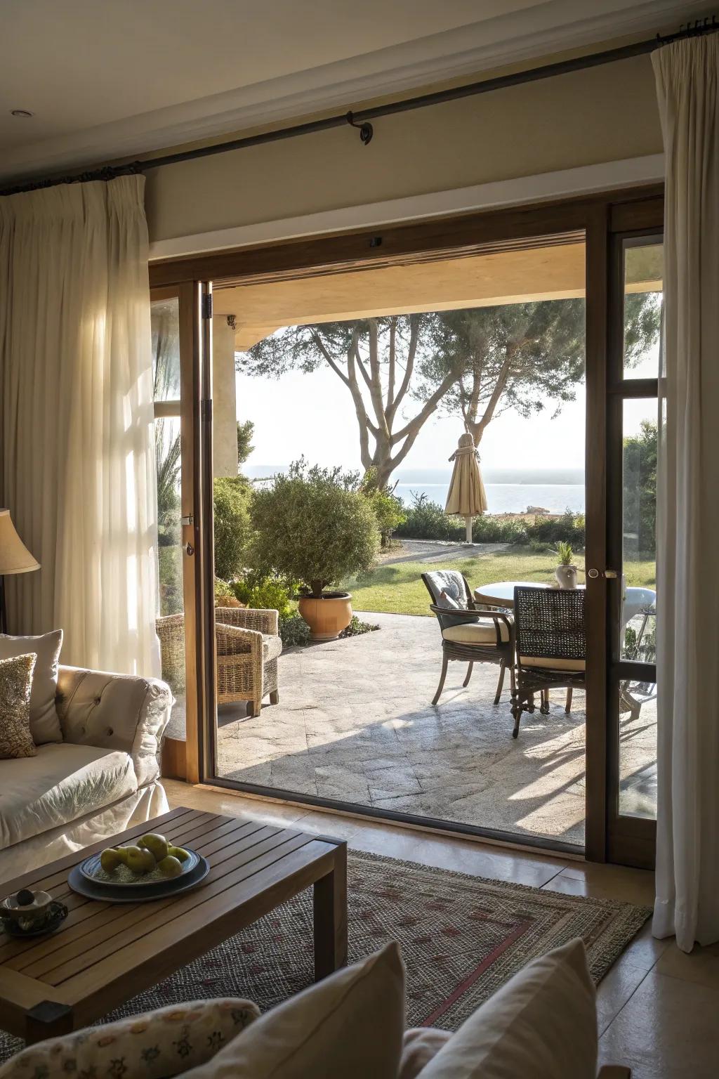 An indoor space that effortlessly unifies with the outdoors.