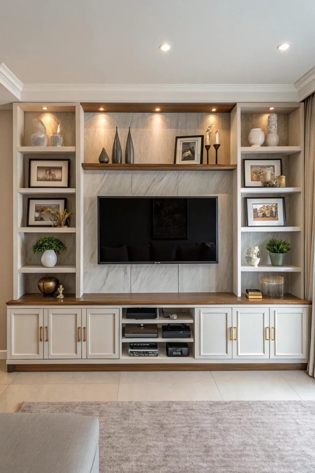 Symmetry establishes a harmonious and balanced aesthetic.